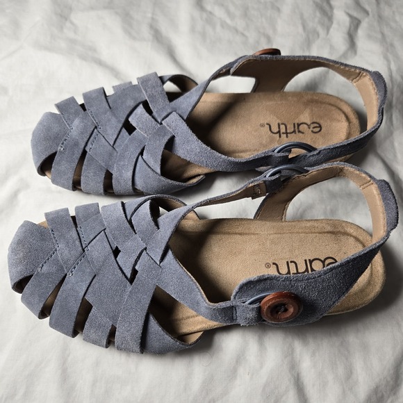 Earth Fisherman Sandals Blue Size 6.5 Soft Strappy EUC - Picture 7 of 7